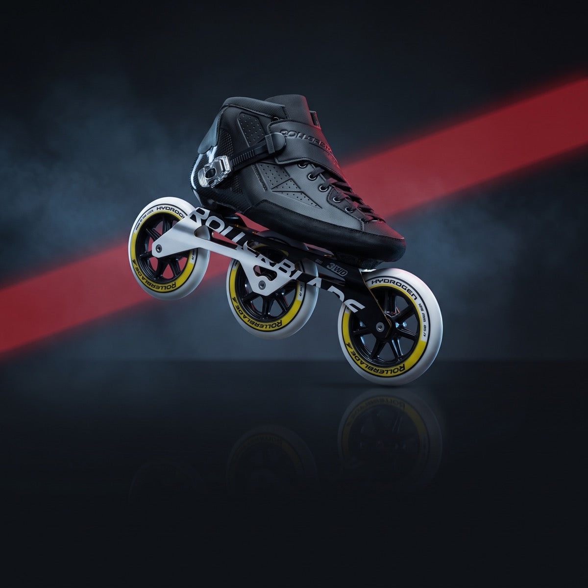 Speed skate with three 125 mm wheels