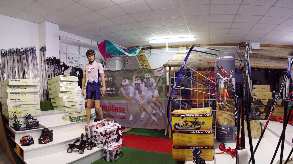 Powerslide Nordic Inline Station with poles and Skikes