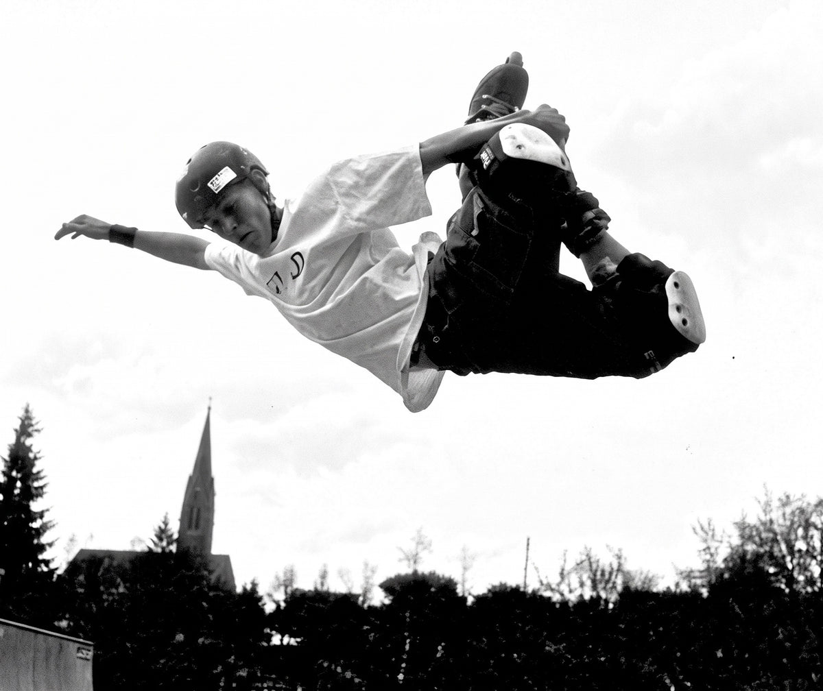 Daniel Springer dans le half-pipe