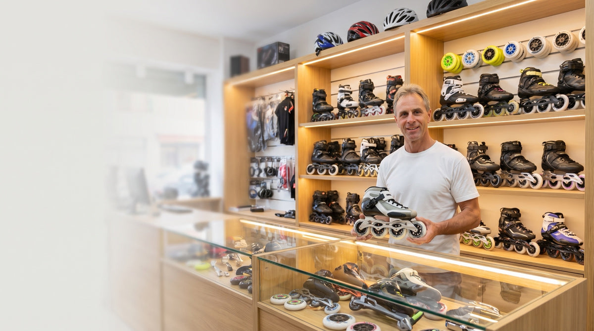 Ralf Springer au Speedskating-Shop à Villingen-Schwenningen