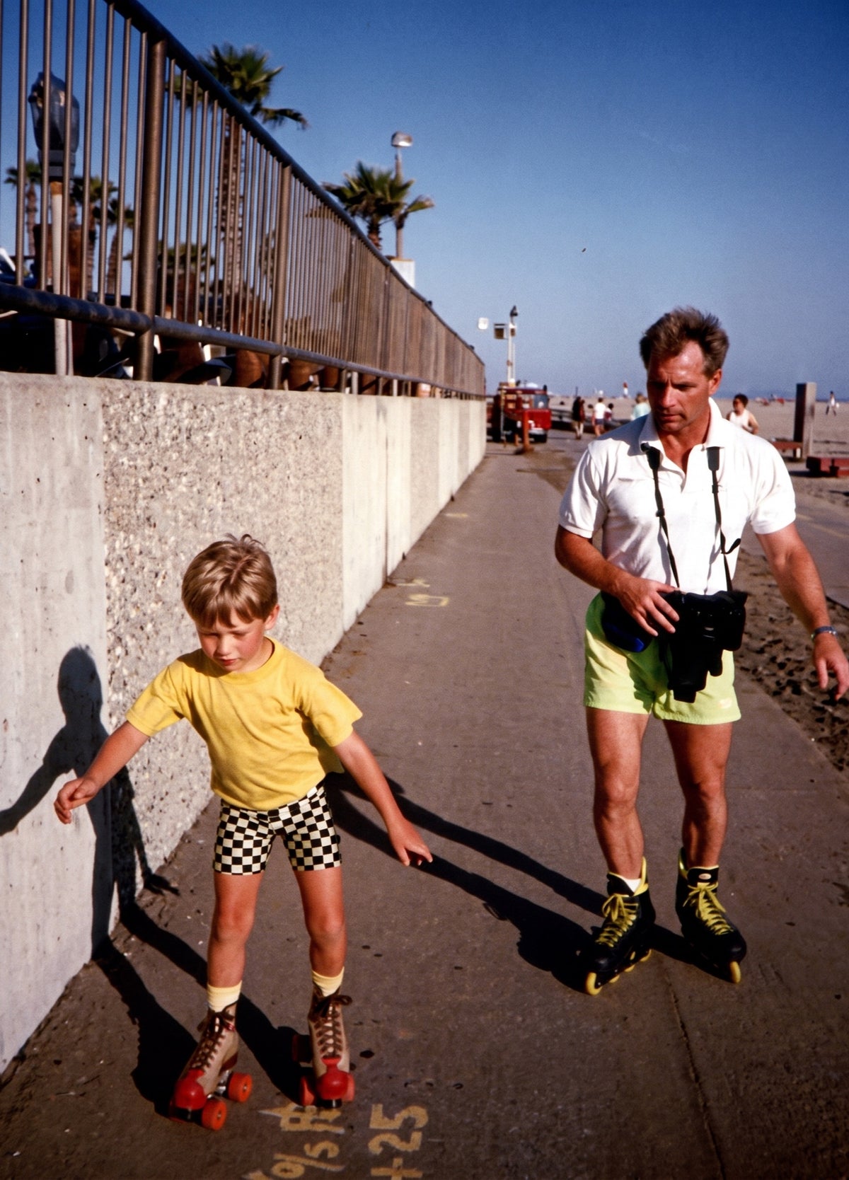 Roller en ligne à Venice Beach, Californie, 1990